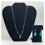 Sterling Silver Turquoise Set