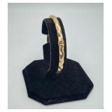 14k Gold Hinged Bangle Bracelet 6.1 Grams