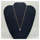 Sterling Blue Spinal Vintage Necklace