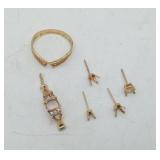 14K Yellow Gold Scrap Jewelry Findings 3.3 grams