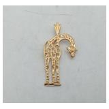 14K Yellow Gold Giraffe Pendant 1.2 grams