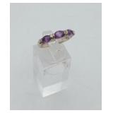 Sterling Amethyst Ring Stacker