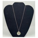 Sterling Silver Mother Of Pearl Bird Necklace