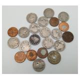 Buffalo Nickels & V Nickel Coin Lot