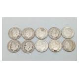 10 Silver Dimes US Coins Roosevelt 10 Cents
