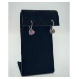 Sterling Lever Back Amethyst Earrings