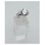 Sterling Silver 2CT CZ Solitaire Ring