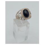 Sterling Black Onyx Ring Like New