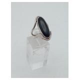 Sterling Silver Black Onyx Ring Like New