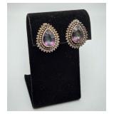 Sterling Silver Mystic Topaz Teardrop Earrings