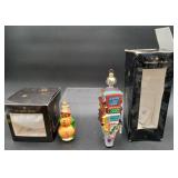 2 Christopher Radko Glass Christmas Tree Ornaments