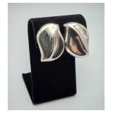 Sterling Silver Clip-on Leaf Earrings 18.4 grams