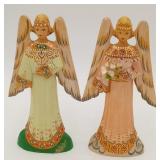 Russian Folk Art Wood Carved Angels