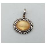 Sterling Silver Mother of Pearl J Esposito Pendant