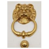 Solid Brass Lions Head Door Knocker