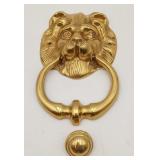 Heavy Brass Lion Head Door Knocker