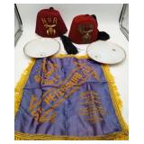 Shriners Fez Hats & Eastern Star Plates