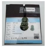 Buddhist Goddess of Mercy Jade Pendant Necklace