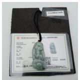 Burmese Jadeite Jade Certified Chinese Pendant