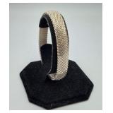 HEAVY Sterling Silver Mesh Bracelet 43 grams