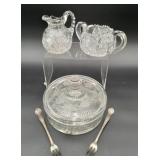 American Brillian Cut Crystal Sugar Creamer Candy