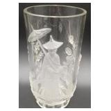 Verlys Mandarin Frosted Art Glass Vase French SIGN