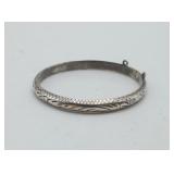 Sterling Silver Baby Hinged Bangle Bracelet 4.7gms