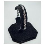 Sterling Twisted Rope Chain Bracelet 14.9grm