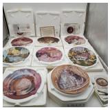 8 Porcelain Cat Plates Bradford Exhange & Crestley