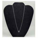 Sterling Silver Heart CZ Pendant Necklace