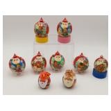 Russian Hand Painted Santa Claus Tree Ornaments
