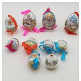 Russian Ceramic Pottery Easter Eggs 10 Total