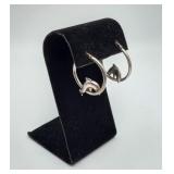 Sterling Silver Dolphin Hoop Earrings 3.5 grms