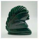 Malachite Carved Polished Head Green Mineral