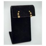 14k Gold Triple Ball Earrings 0.4 grams