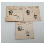 Sterling WWII 29th Div 176th Infantry Miltary Pins