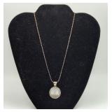 Sterling Silver Butterfly Mother of Pearl Pendant