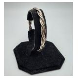 Sterling Silver Twisted Wire Bangle Bracelet 19 gm