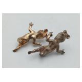 Sterling Silver Cherub Screwback Earrings 9.9 grms