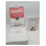 Campbell's Soup Can Key Box NIB & Picture Frame