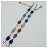 2 Vintage Scarab Bracelets LIKELY COSTUME Jewelry