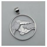 New Hand Moissanite Diamond Pendant .75 CTW