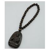 Black ? Jade Crystal Guanyin Bodhisattva Necklace