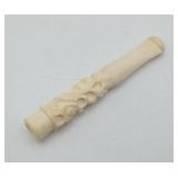 Chinese Carved Dragon Bone Cigarette Holder