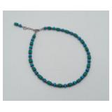 Sterling Silver Navajo Turquoise Bead Bracelet