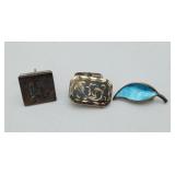 Sterling Cuff Links Earrings Miss Match 15.5g