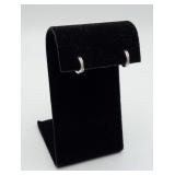 New Sterling Moissanite Huggie Earrings