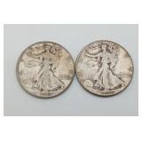 Walking Liberty Silver Half Dollar Coins 1940 & 46