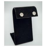 New 1.00 CTW 925 Flower Moissanite Screw Back Ear