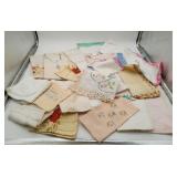 Vintage Cutwork Embroidered Linen Napkins